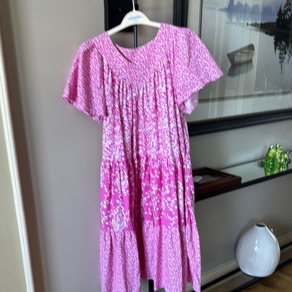Only Necessities Dresses & Skirts - Pink and White Patterned Dress Only Necessities Medium